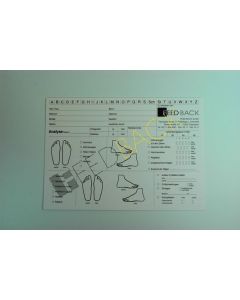 Analysekarten 100 Stück Fußpflege