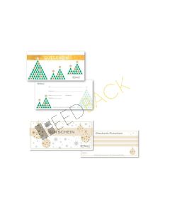Weihnachts-Gutscheine verschiedene Motive  20 Stück